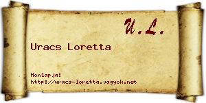 Uracs Loretta névjegykártya